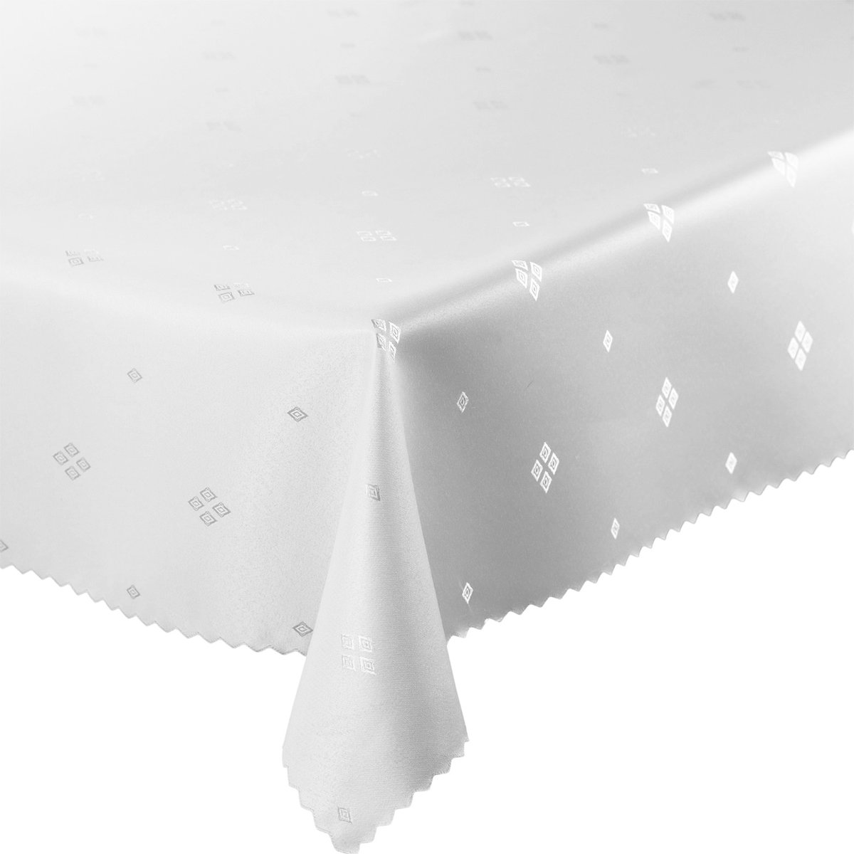 Obrus Plamoodporny Romb 70 Biały-160x240 cm