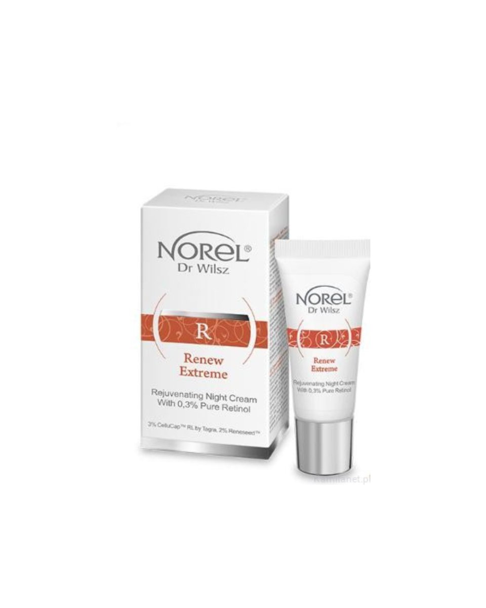 Norel, dr Wolisz, Renew Extreme, odmładzający krem na noc z 0,3% czystym retinolem, 50 ml