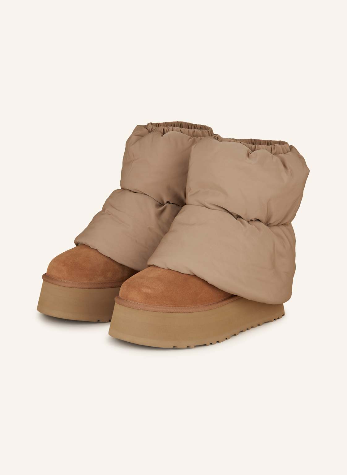 Ugg Botki Na Platformie Classic Mini Dipper Puffer braun