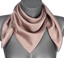 Chusta damska apaszka SATYNOWA gawroszka wielofunkcyjna beżowa