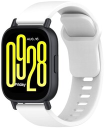 Bizon Silikonowy pasek Strap Watch Silicone do Xiaomi Redmi Watch 5 Lite / 5 Active, biały