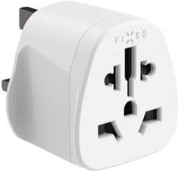 Fixed Adapter / przejściówka World to UK Adapter Europa-Wielka Brytania 2500W, biała