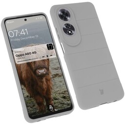 Bizon Pancerne etui Case Tur do Oppo A60 4G, jasnoszare
