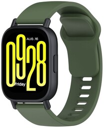 Bizon Silikonowy pasek Strap Watch Silicone do Xiaomi Redmi Watch 5 Lite / 5 Active, ciemnozielony