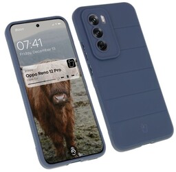 Bizon Pancerne etui Case Tur do Oppo Reno 12 Pro, granatowe