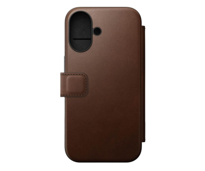 Nomad Modern Leather Folio do iPhone 16 Plus brown