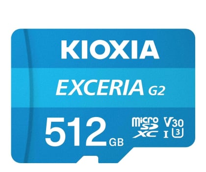 KIOXIA 512GB microSDXC Exceria gen 2 UHS-I U3 V30