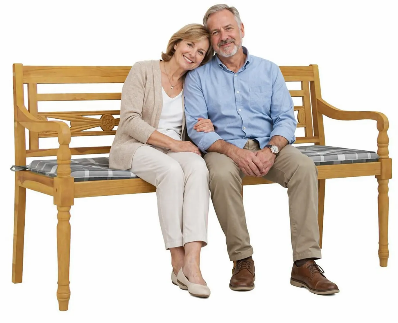 Edinos Drewniana ławka z poduszką N1-M17