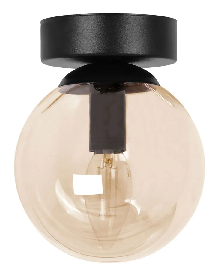 Bursztynowa szklana nowoczesna lampa sufitowa - A687 A7-T35