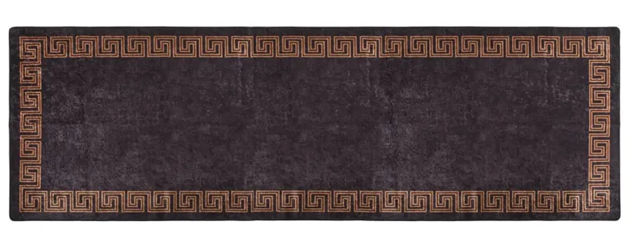 Czarny nowoczesny dywan z grecki wzór 80x300 cm A9-Z48