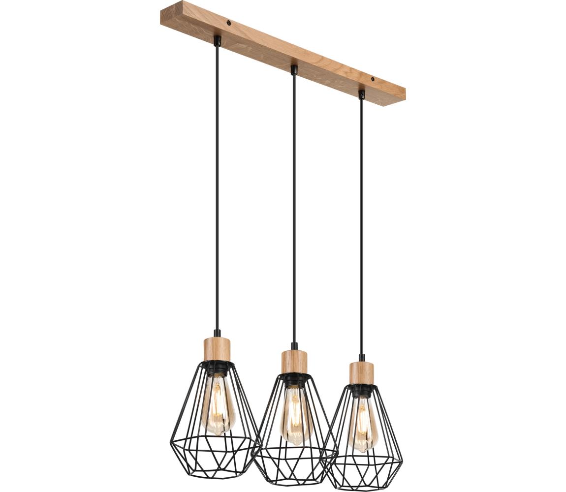 Brilagi - Żyrandol na lince WOODY BASKET 3xE27/60W/230V dąb