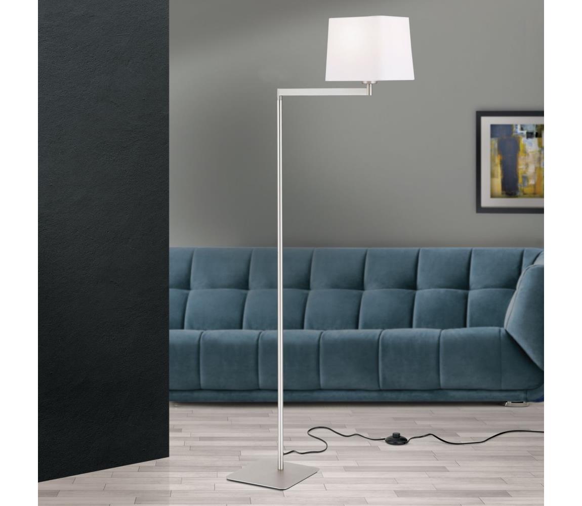 Orion Stl 12-1187/1 - Lampa podłogowa CARLTON 1xE27/40W/230V biały/matowy chrom