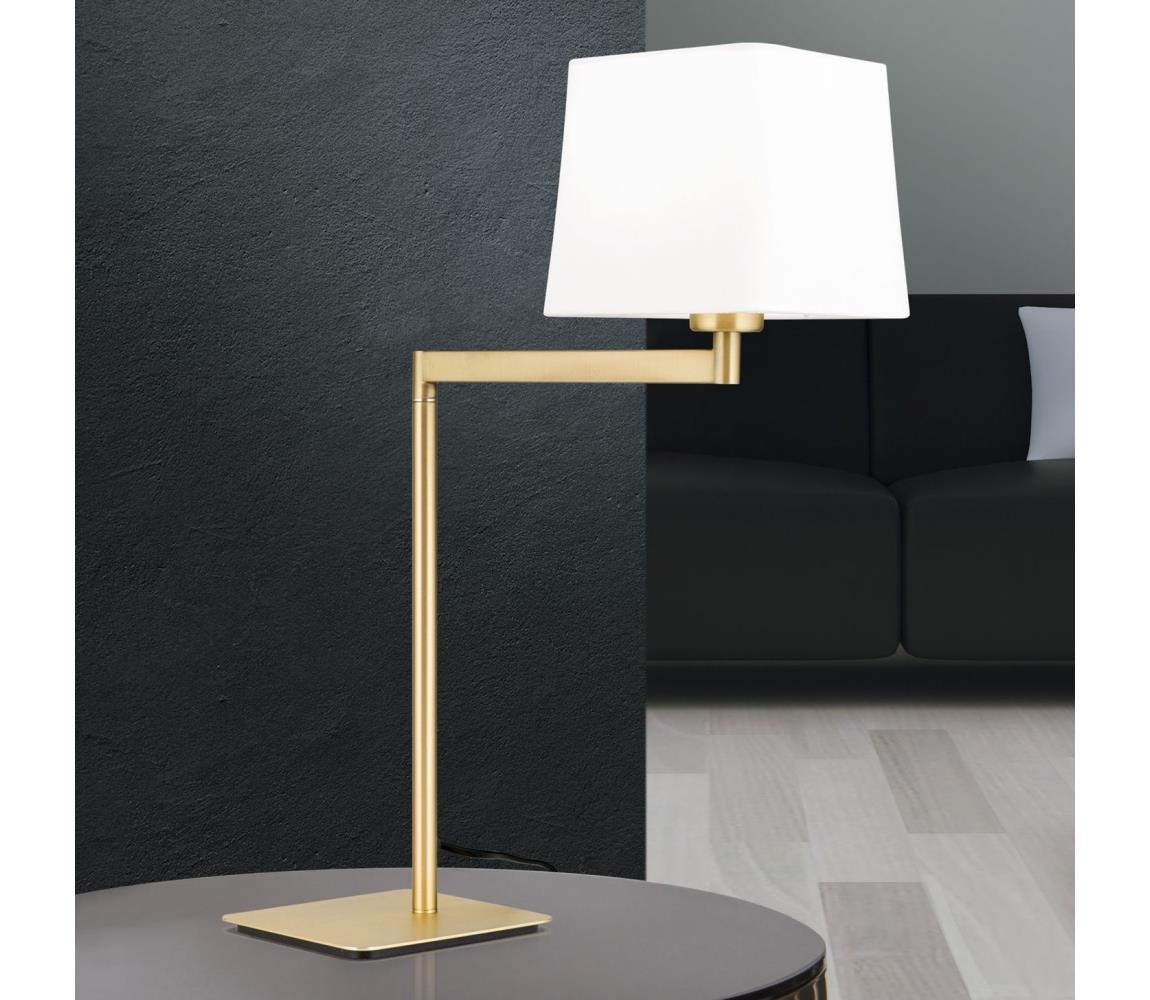 Orion LA 4-1209/1 - Lampa stołowa CARLTON 1xE27/40W/230V biały/złoty