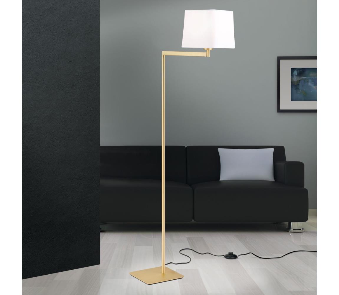 Orion Stl 12-1187/1 - Lampa podłogowa CARLTON 1xE27/40W/230V biały/złoty