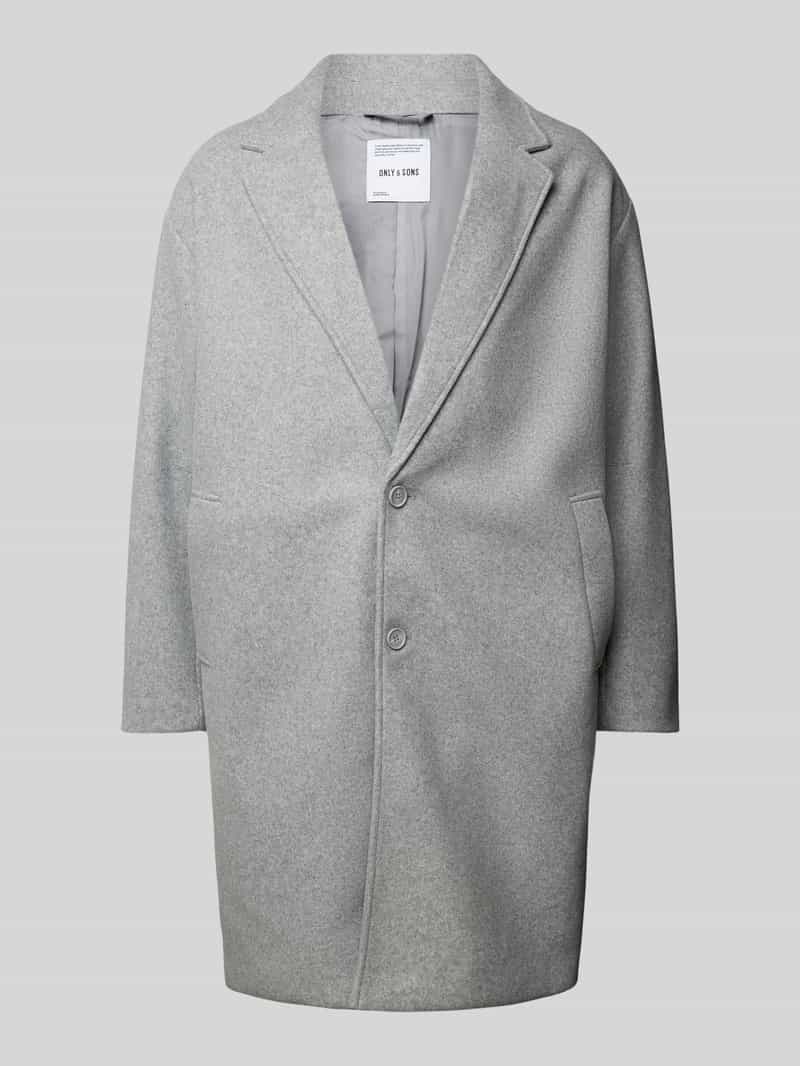 Płaszcz o kroju oversized z kołnierzem z połami model ‘WORF’