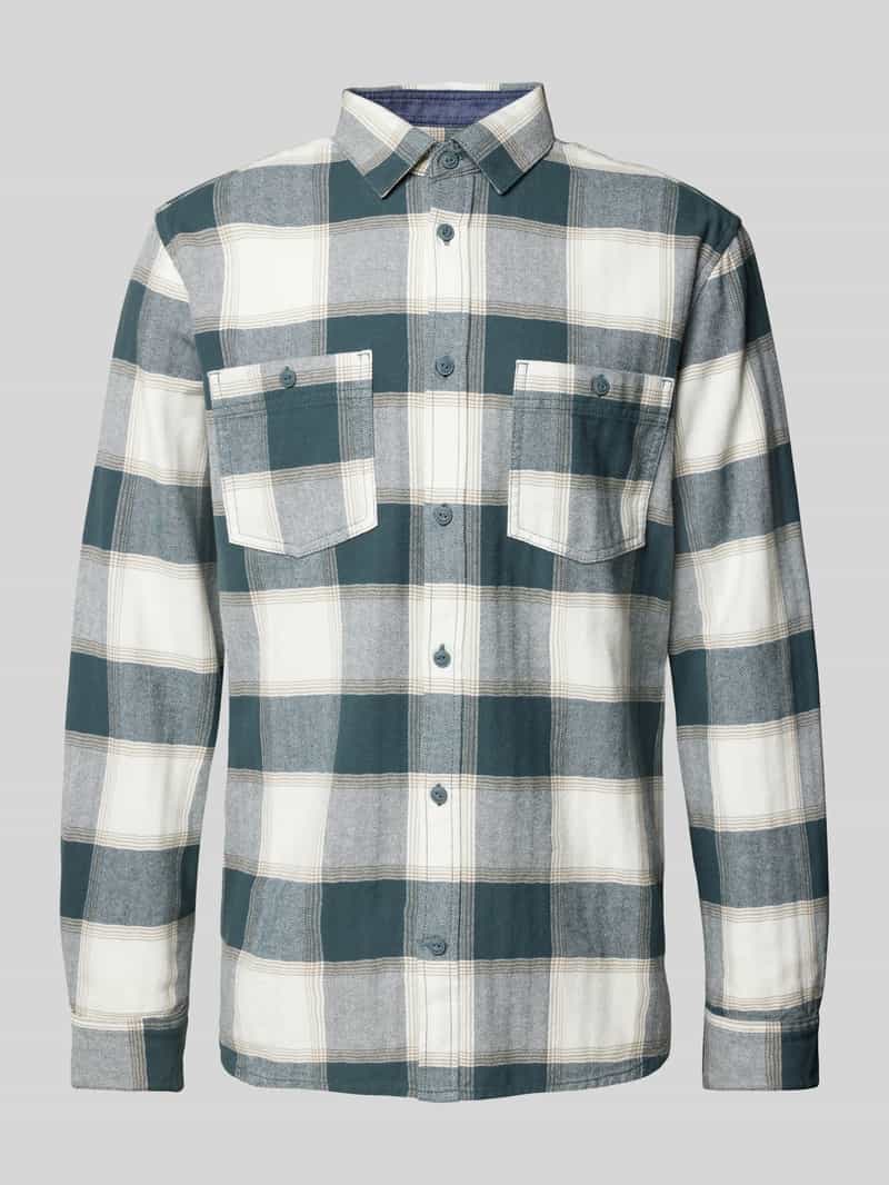 Koszula flanelowa o kroju regular fit z czystej bawełny ze wzorem w kratkę