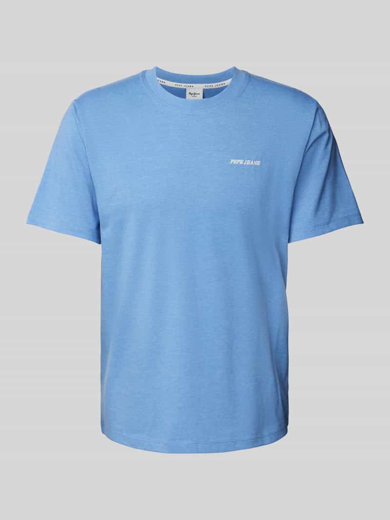 T-shirt z wyhaftowanym logo model ‘DAMIAN’
