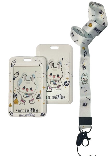 Etui Holder na kartę Smycz UHOO 7132 Króliczek