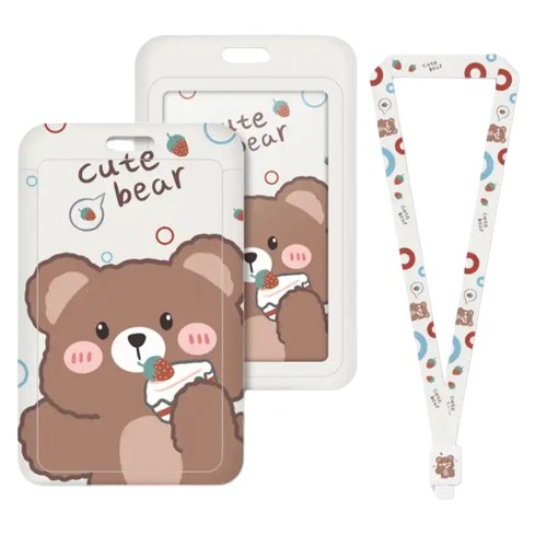 Etui Holder na kartę Smycz UHOO 7148 Cute Bear