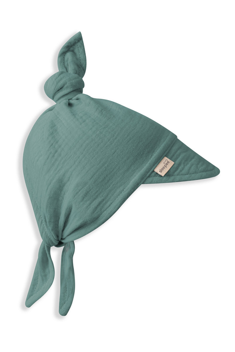 Muślinowa Chustka Z Daszkiem Ocean Green
