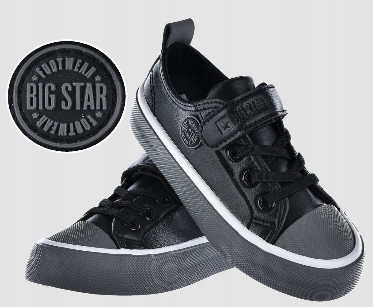TRAMPKI DZIECIĘCE MŁODZIEŻOWE BIG STAR EKO SKÓRA NA RZEP