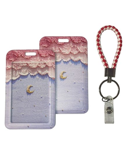Etui Holder na kartę Smycz UHOO 7228 Oil Paint Moon