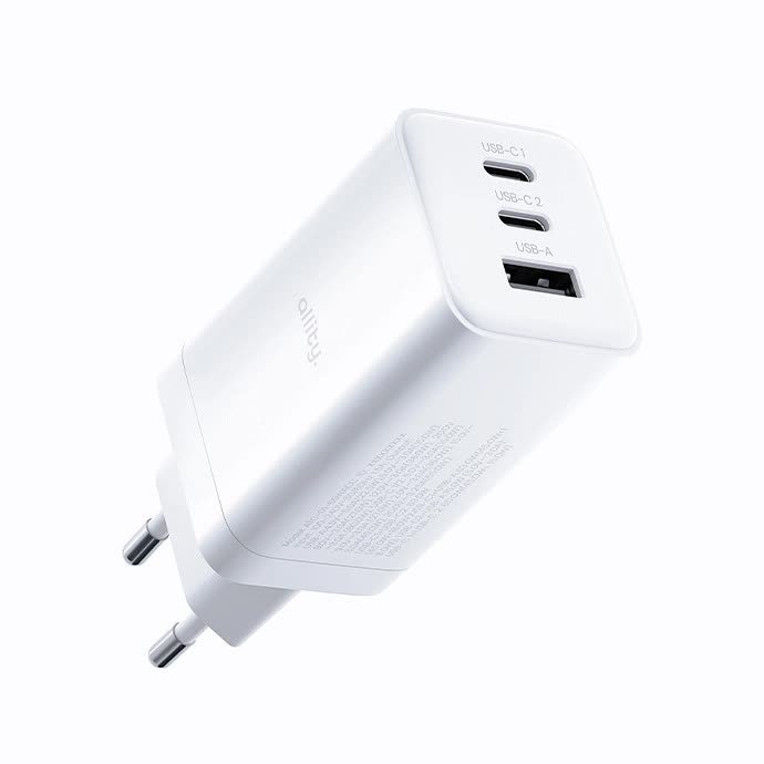Allity ładowarka sieciowa GaN PD QC ATC-01-65WACC 2x USB-C + 1x USB-A 65W biała