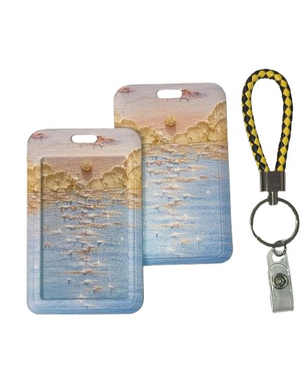 Etui Holder na kartę Smycz UHOO 7228 Oil Paint Sunset