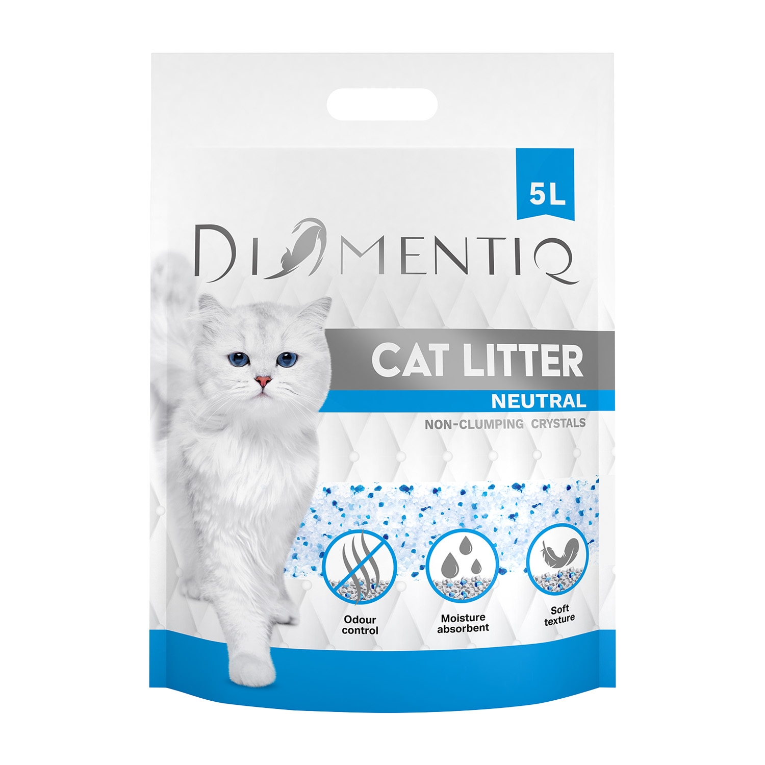 Żwirek silikonowy dla kota Diamentiq, 5 l x 6
