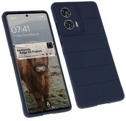 Bizon Pancerne etui Case Tur do Motorola Edge 50 Fusion, granatowe