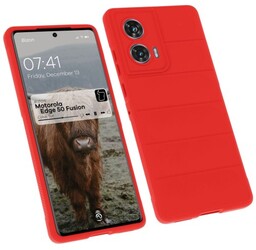Bizon Pancerne etui Case Tur do Motorola Edge 50 Fusion, czerwone