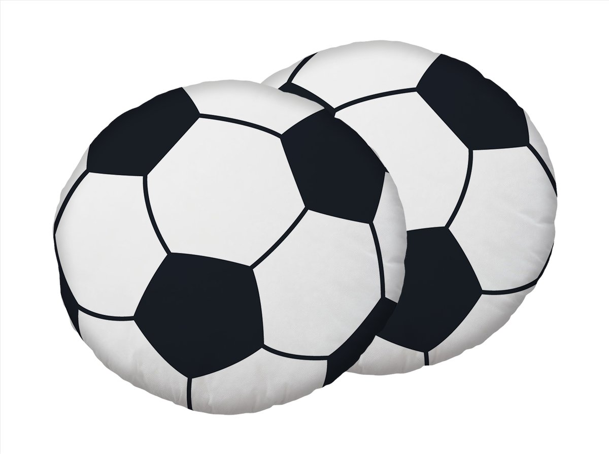 Poduszka 35 cm Football piłka biała czarna kształtka przytulanka