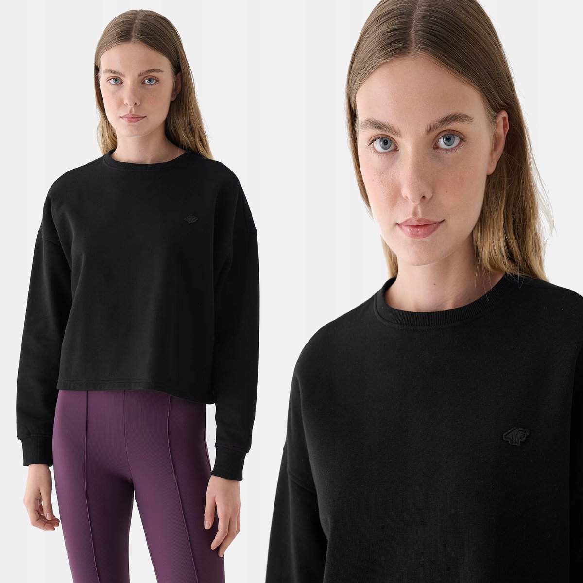 BLUZA DAMSKA S 4F NIEROZPINANA BEZ KAPTURA TSWSF1305 AW24