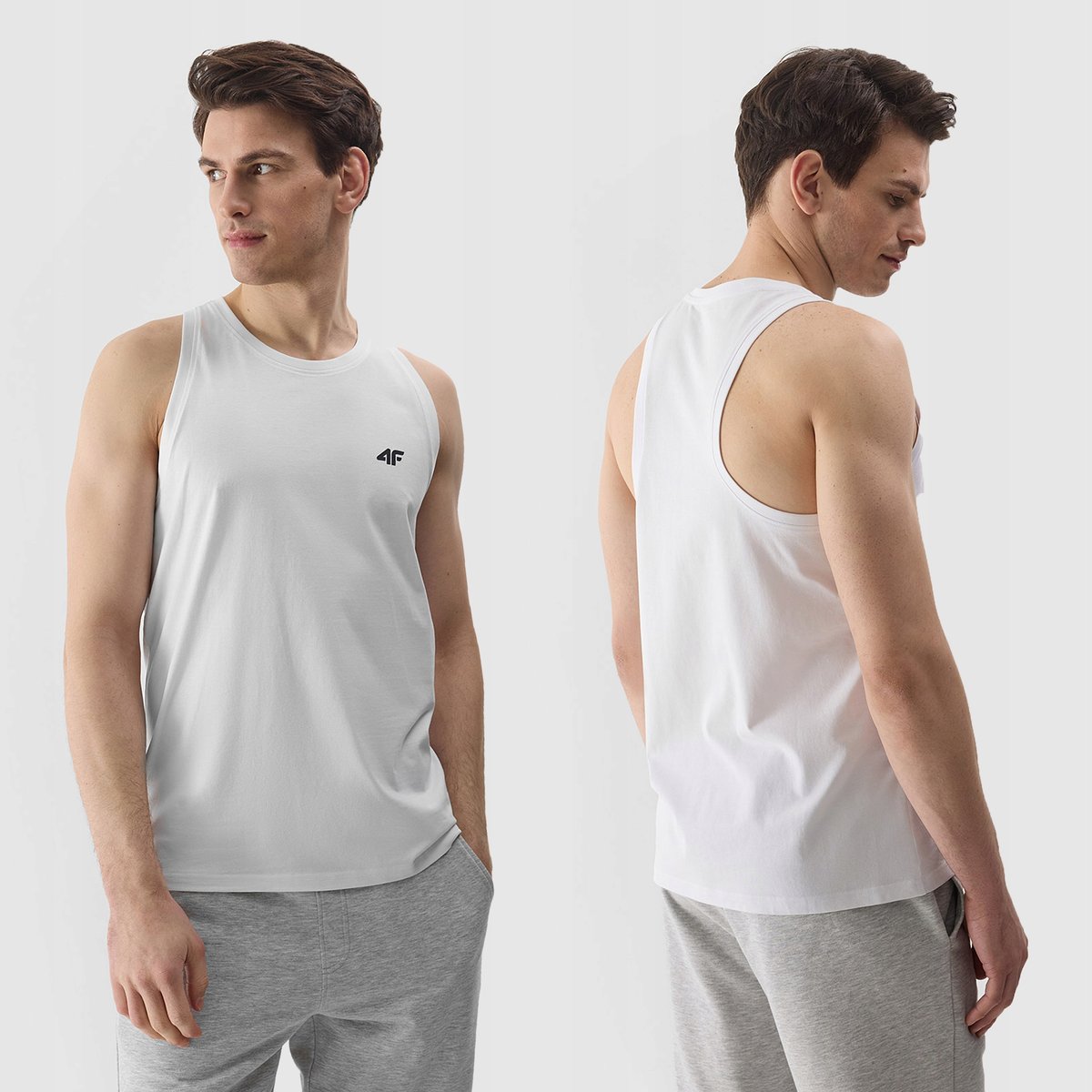 T-SHIRT 4F KOSZULKA MĘSKA BEZ RĘKAWÓW TOP TANK BAWEŁNIANA SPORTOWA SS24