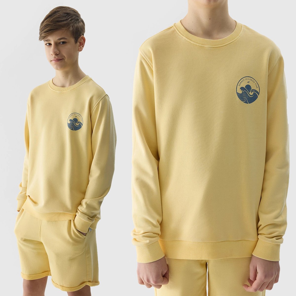 4F BLUZA CHŁOPIĘCA DRESOWA SPORTOWA DZIECIĘCA SS24