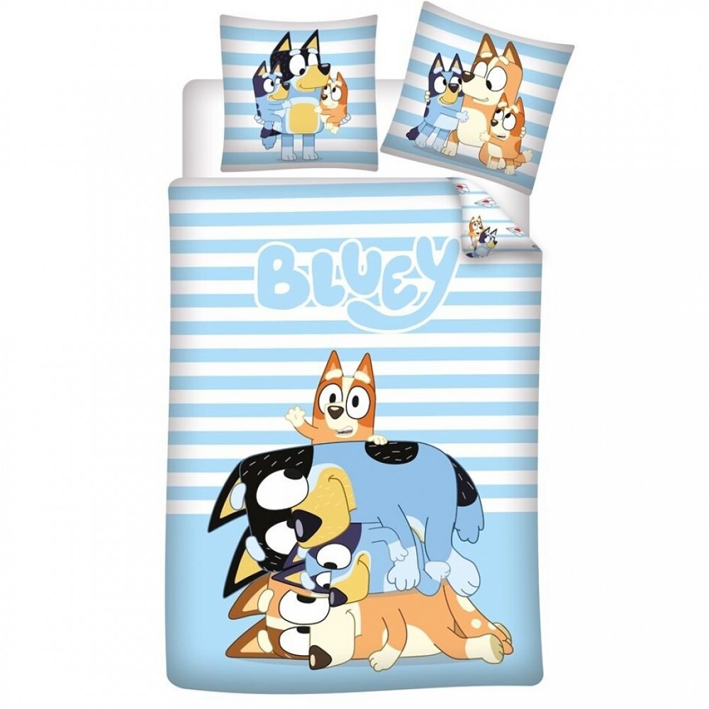 BLUEY BINGO PIESKI PI��KNY KOMPLET PO��CIELI ZESTAW NA PREZENT 140X200