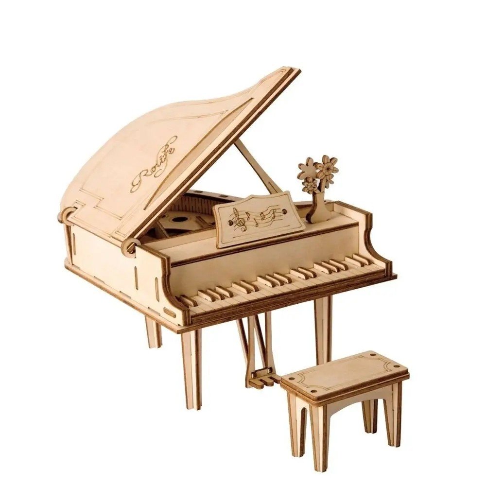 ROBOTIME Puzzle 3D drewniany model pianina muzyka pianino fortepian music
