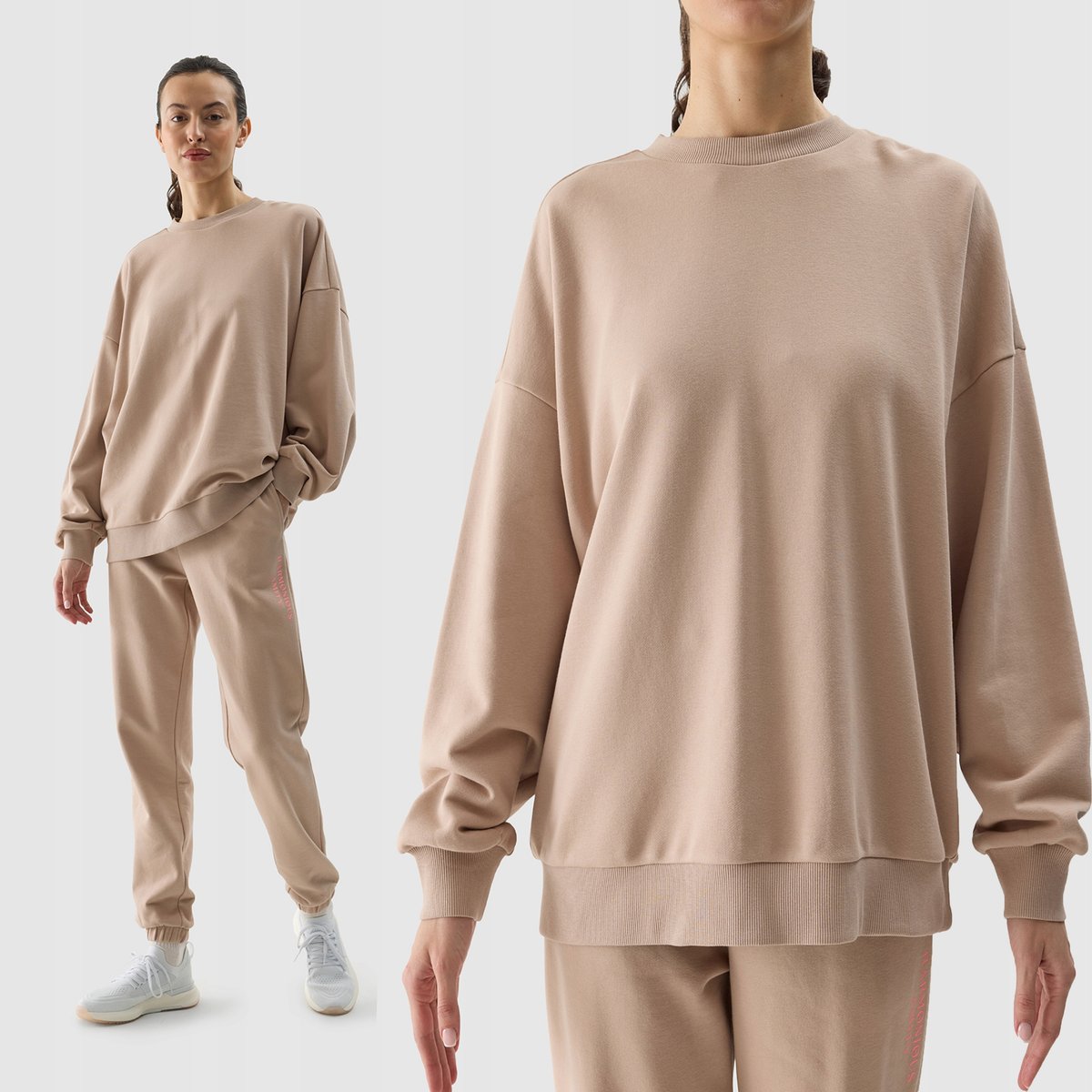 4F BLUZA DAMSKA DRESOWA NIEROZPINANA OVERSIZE SS24