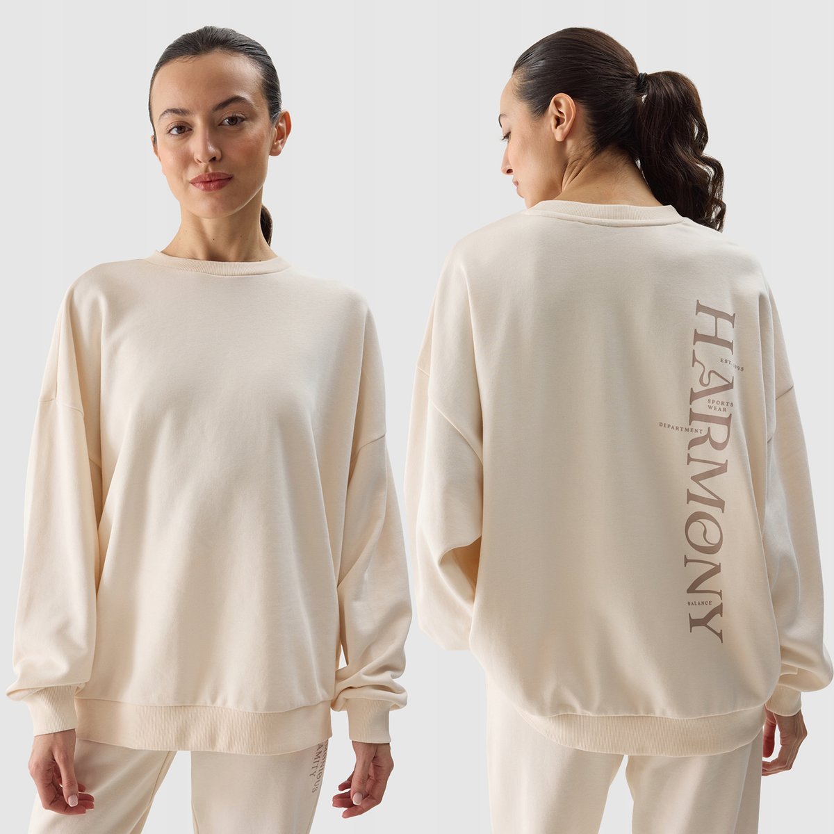 4F BLUZA DAMSKA DRESOWA NIEROZPINANA OVERSIZE SS24