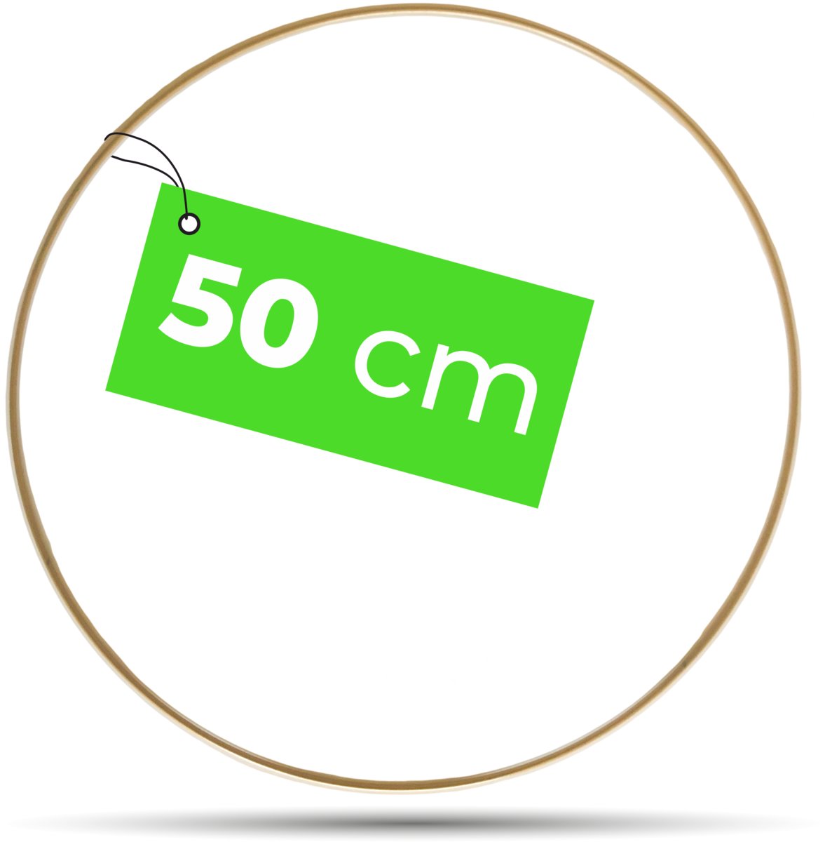 Metalowa obręcz koło łapacz snów ZŁOTA MAT 50 cm