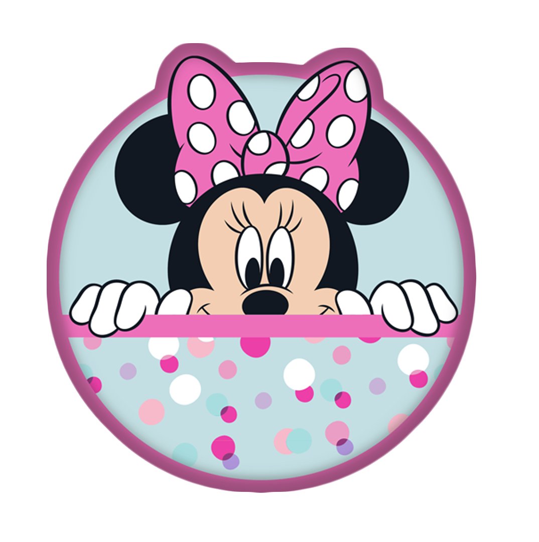 Poduszka 35 cm Myszka Minnie miętowa różowa kształtka przytulanka