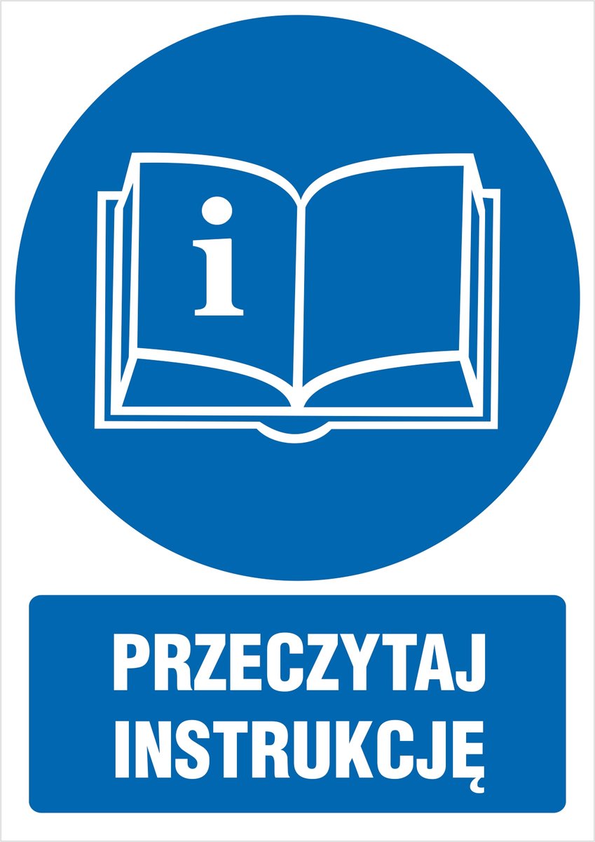 Tabliczka Przeczytaj instrukcję 30x42cm PCV 3mm
