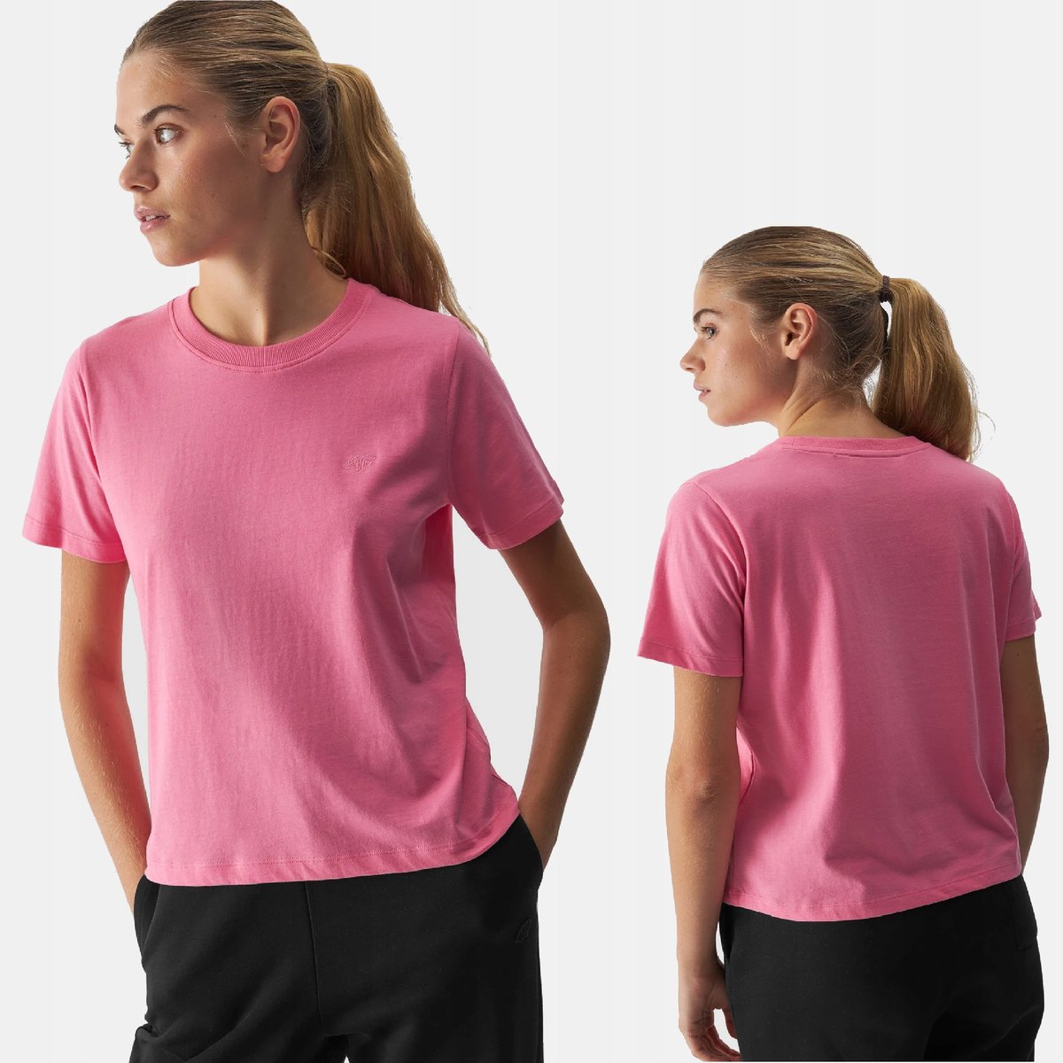 T-SHIRT DAMSKI 4F XS KOSZULKA GŁADKA BASIC TTSHF1650 AW24