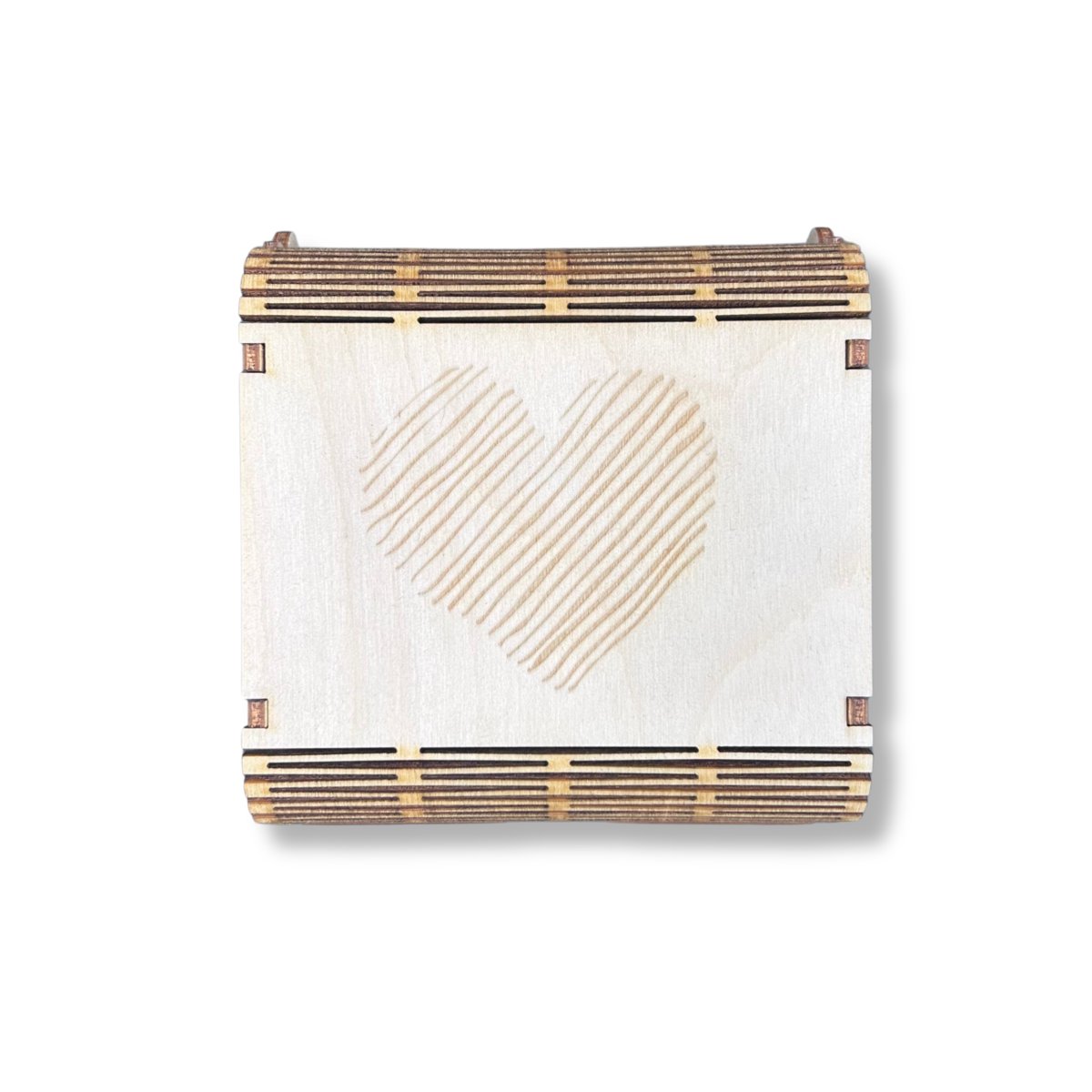 Drewniana Szkatułka Pudełko z Grawerem motyw Serce pomysł na prezent