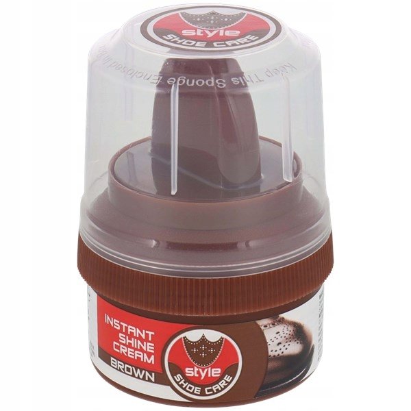 Krem do pielęgnacji obuwia z gąbką Krem Do Butów Brązowych