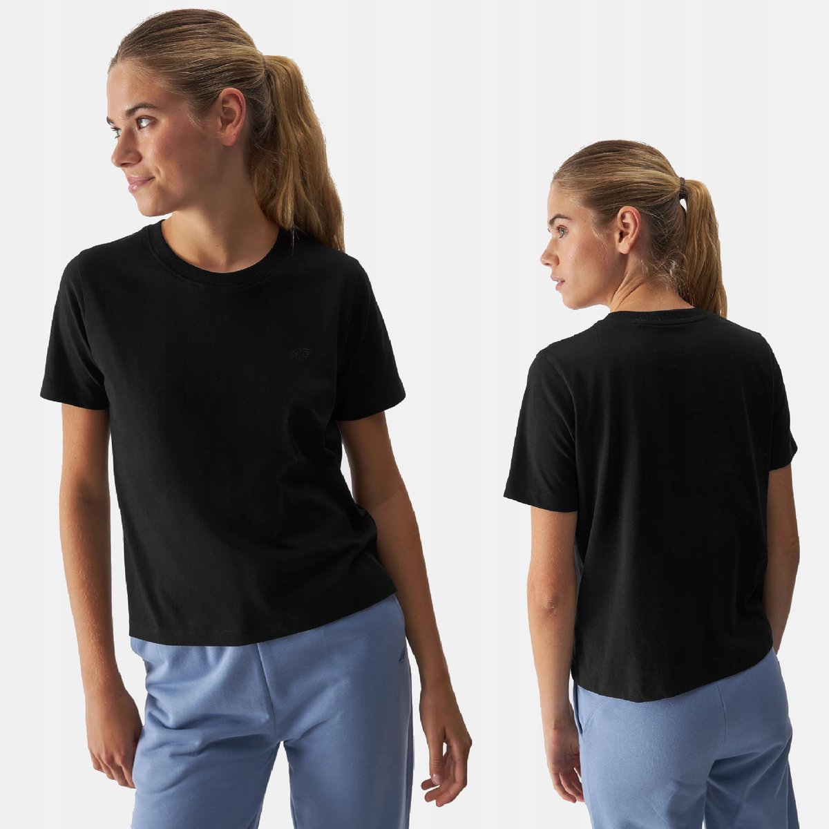 T-SHIRT DAMSKI 4F XS KOSZULKA GŁADKA BASIC TTSHF1650 AW24