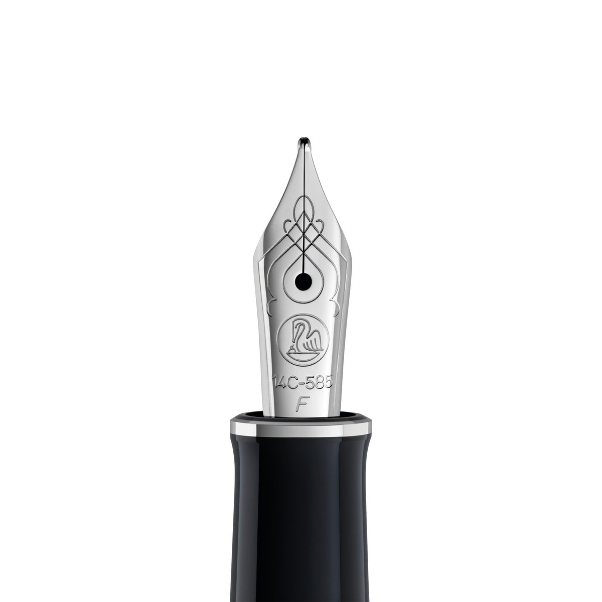 Pelikan Stalówka F do pióra wiecznego M405 14 K/585, wykończenie rodowane
