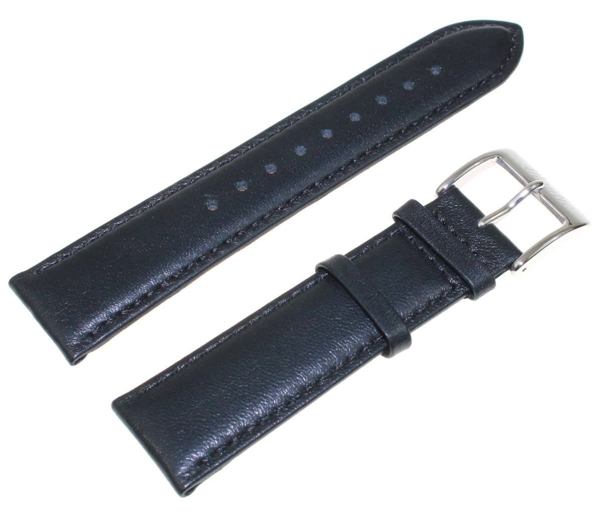 Pasek do zegarka Atlantic 22 mm czarny matowy