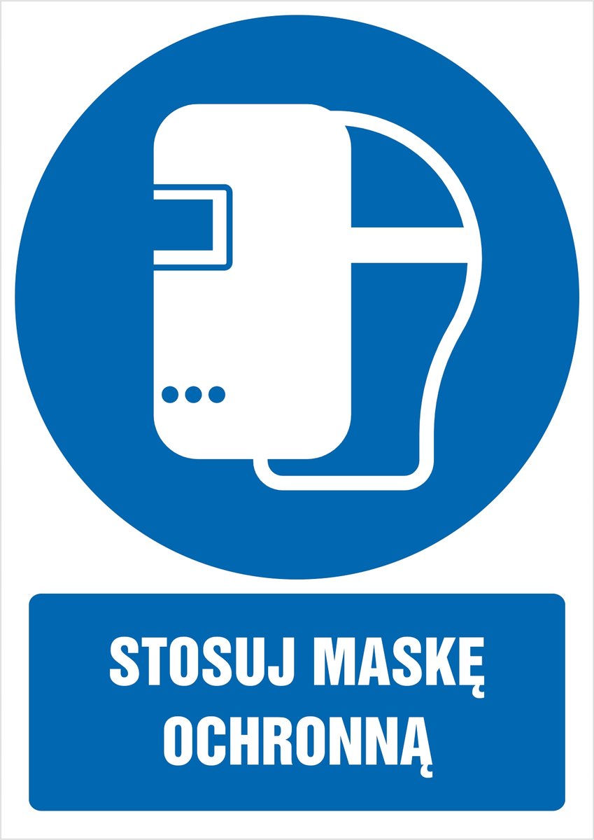 Naklejka Stosuj maskę ochronną 30x42cm