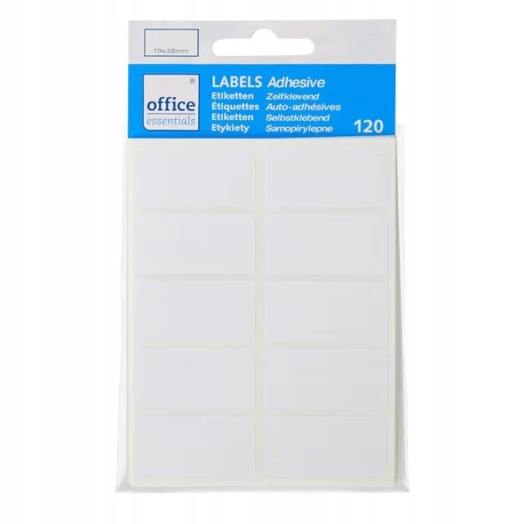 Etykiety naklejki samoprzylepne 19 x 38 mm 120 sztuk